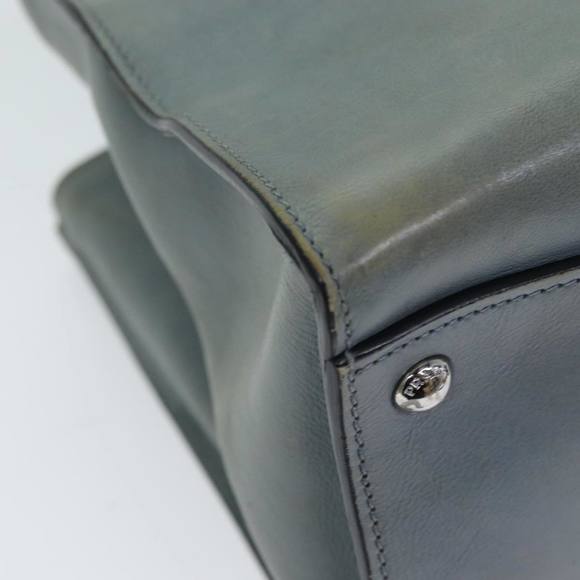 PRADA Hand Bag Leather 2way Gray Auth 72026 - Picture 15 of 16
